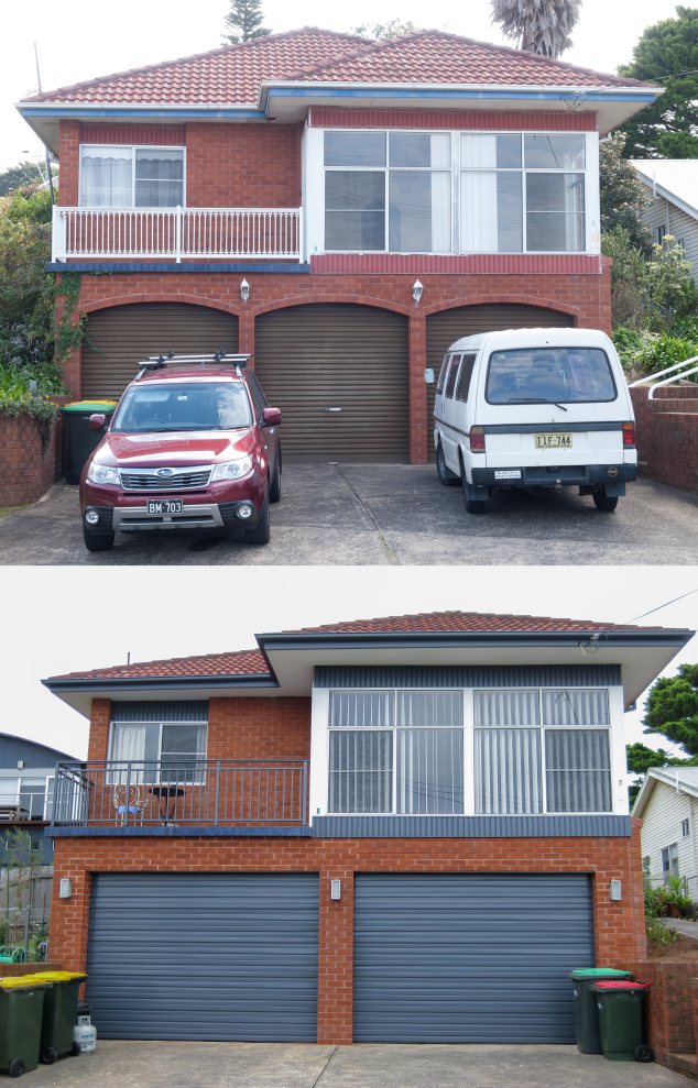 BEFORE & AFTER: 80's Red brick exterior makeover -NO RENDER!